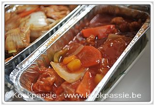 kookpassie.be - Merelbeke - Afhaalchinees - Lee Garden - 4 Lunch boxen, goed voor 2 dagen - 24€ - Koe Lo Yuk (foto 30/10/21)