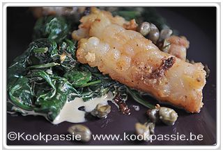kookpassie.be - Gebakken kabeljauw met kruidige spinazie uit de oven (Pascale Naessens)