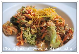 kookpassie.be - Wok met kip, broccoli, wortelen, kerstomaten