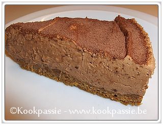 kookpassie.be - Cheese Cake au chocolat et speculoos sans cuisson