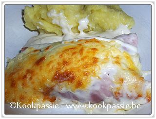 kookpassie.be - Witloof met kaas en hesp in de oven
