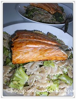 kookpassie.be - Zalm met groene asperges en broccoli