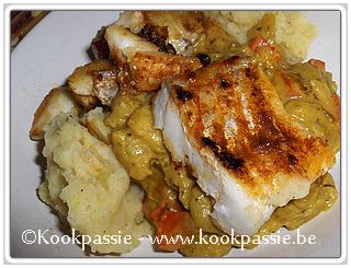 kookpassie.be - Kabeljauw - Turbot aux bananes en petit curry