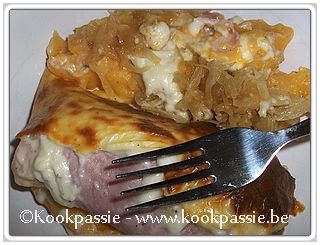 kookpassie.be - Witloof - Witloof met hesp, kool en batatenstoemp