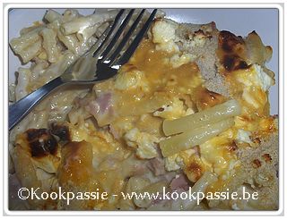 kookpassie.be - Macaroni - Macaroni met kaas en hesp