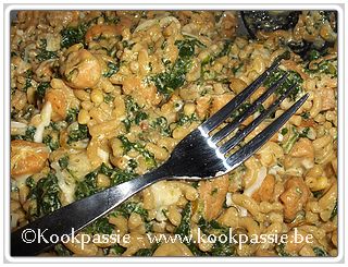 kookpassie.be - Volkoren macaroni met kippenworst met spinazie