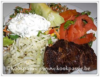 kookpassie.be - Paardesteak met rauwe groenten