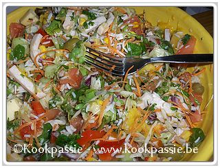 kookpassie.be - Kippenblokjes met rauwe groenten