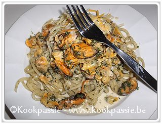 kookpassie.be - Spaghetti - Spaghetti met mosselen en haantjes (Vongole)