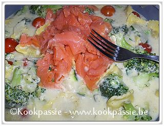 kookpassie.be - Ravioli met broccoli, courgette, ui, look, gember