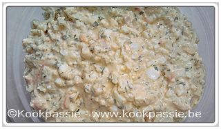 kookpassie.be - Eisalade met beetje surimi, cottage cheese, Tierentyn mosterd en citroenmayonnaise