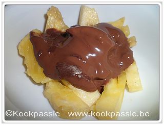 kookpassie.be - Dessert - Flan au chocolat avec thermomix met ananas