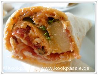 kookpassie.be - Wrap - Wraps met ricottapesto, meloen en parmaham