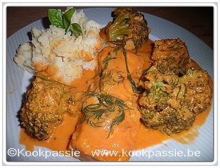 kookpassie.be - Kabeljauw met brocoli en tomatensaus en puree