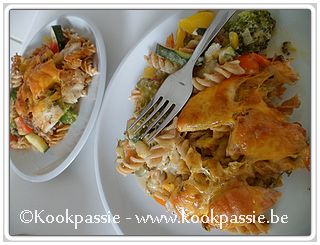kookpassie.be - Vis met broccoli, courgette, paprika en lenteui in oven