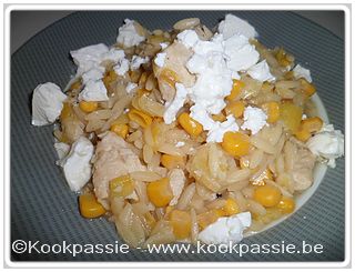 kookpassie.be - Kip - Risoni au poulet et maïs