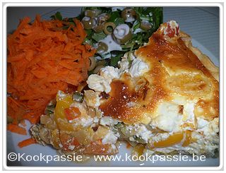 kookpassie.be - Quiche - Quiche met groenten, feta en kerstomaatjes
