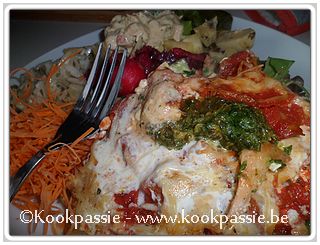 kookpassie.be - Lasagne - Gerookte zalm met spinazie en ricotta