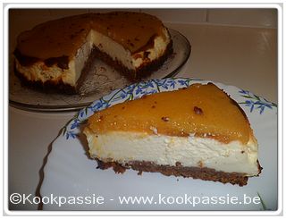 kookpassie.be - Kaastaart met abrikozencoulis