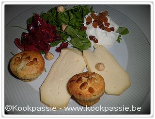 kookpassie.be - Hartige muffin met Chamois d'Or en druifjes (orig.recept) 1/2