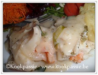 kookpassie.be - Kabeljauw - Visfilets met gerookte zalm