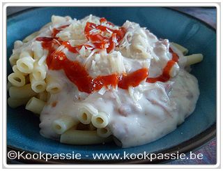 kookpassie.be - Macaroni - Macaroni met kaas en hesp