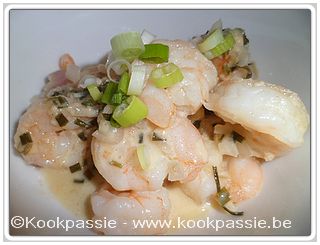 kookpassie.be - Scampi - Scampi’s in een amarettosausjes