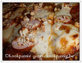 kookpassie.be - Pizza met gerookte kip