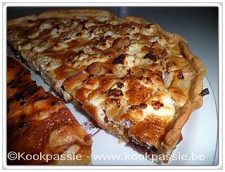 kookpassie.be - Quiche - Quiche met appel en geitenkaas