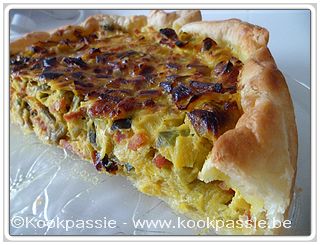 kookpassie.be - Flamiche picarde aux poireaux et jambon ww