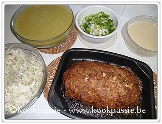 kookpassie.be - Kookmiddag: Fricandon, gemarineerde kook, witte saus, pijpajuin en preisoep