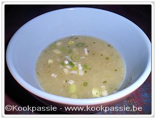 kookpassie.be - Soep van courgette, prei, spitskool