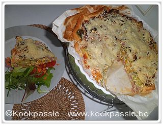 kookpassie.be - Quiche van hesp, spruitjes en mais