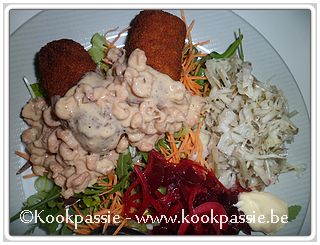 kookpassie.be - Kreeftenkroket met garnalen en rauwe groenten
