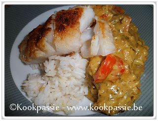 kookpassie.be - Kabeljauw - Turbot aux bananes en petit curry