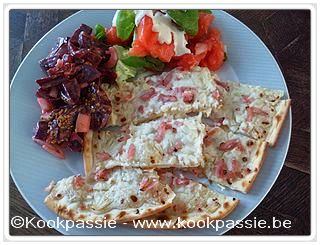 kookpassie.be - Flammkuchen met rauwe groenten