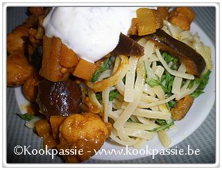 kookpassie.be - Kip - Kip met aubergines en pompoen