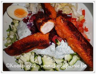 kookpassie.be - Rauwe groenten met gebakken kip