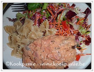 kookpassie.be - Penne - Penne aux aubergines, tomates fraîches, mozzarella et basilic