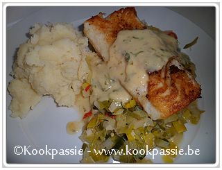 kookpassie.be - Kabeljauw - Pangasius met prei en mosterdsaus