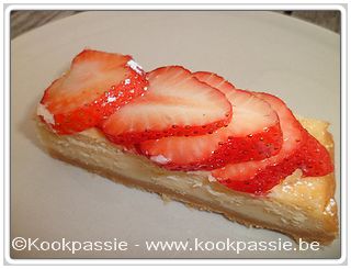 kookpassie.be - Cheesecake van witte chocolade en aardbeien