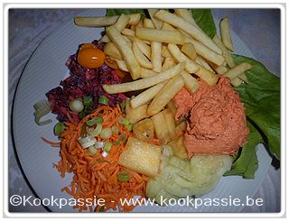 kookpassie.be - Prépare (Delhaize) met frietjes en rauwe groenten