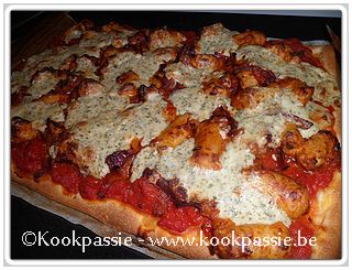 kookpassie.be - Pizza met kippenworst en 2 kazen