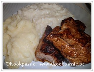 kookpassie.be - Varkenshaasje met bloemkool, bechamel en puree aardappelen