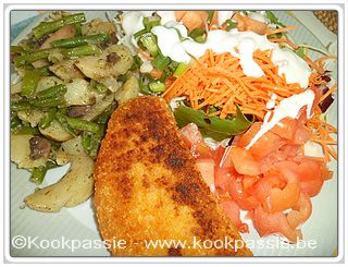 kookpassie.be - Rustieke mix - veel te veel aardappelen … Colruyt met kip en rauwe groenten