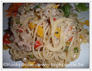 kookpassie.be - Spaghetti - Tonijnsaus met groenten