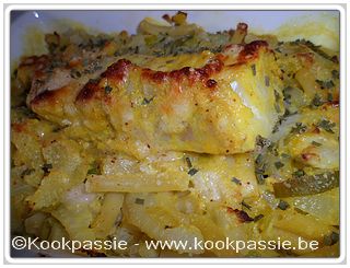 kookpassie.be - Macaroni - Filets de poisson et orecchiettes gratinés
