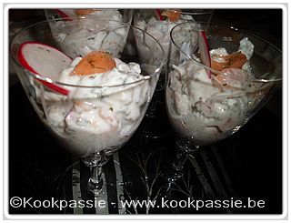 kookpassie.be - Glaasjes - Glaasje plattekaas met gerookte zalm