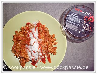 kookpassie.be - Spirelli met pulled chicken en Medline, Deli Dip Pesto Rosso (2 dagen)