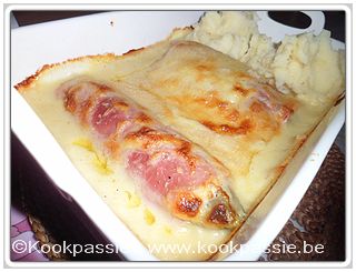 kookpassie.be - Witloof met hesp in de oven en puree